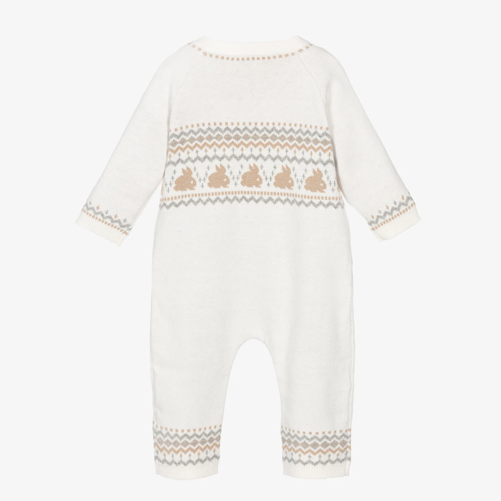 Ivory Knitted Cotton & Cashmere Romper