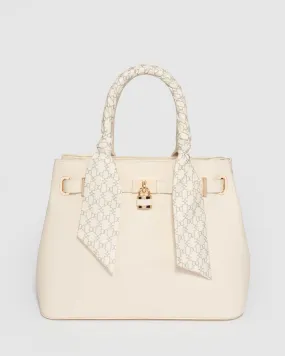 Ivory Mary Beth Lock Tote