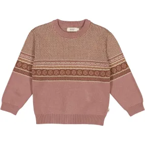 Jacquard Pullover Elias - powder brown