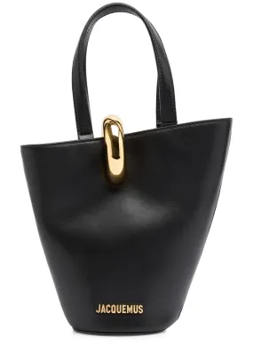 JACQUEMUS Le Petit Bambola leather bucket bag  -                         -                     -                