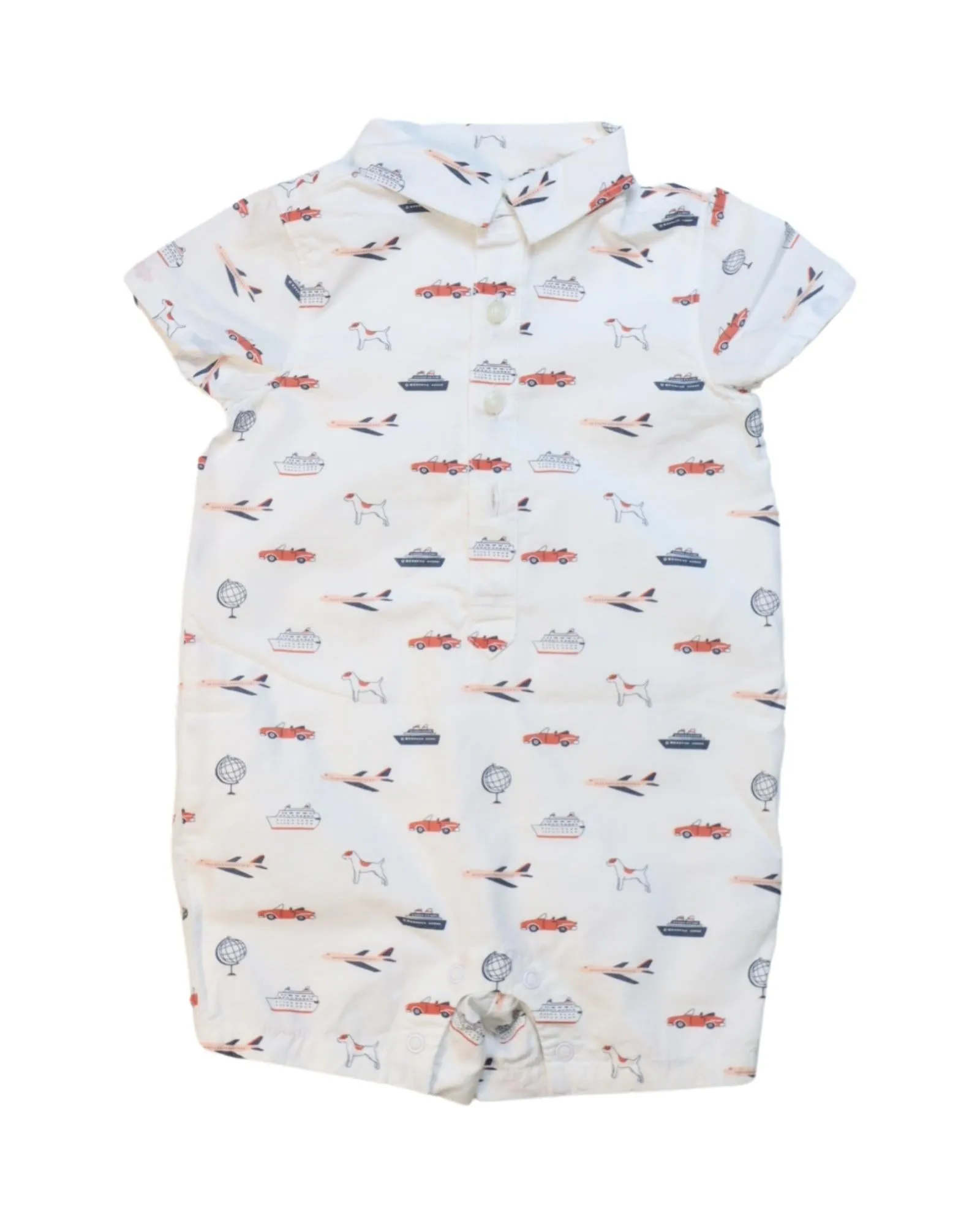 Janie & Jack Short Sleeve Romper 3-6M
