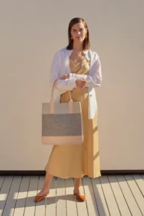 Jaunt Merino Wool Felt Tote - Granite/Natural