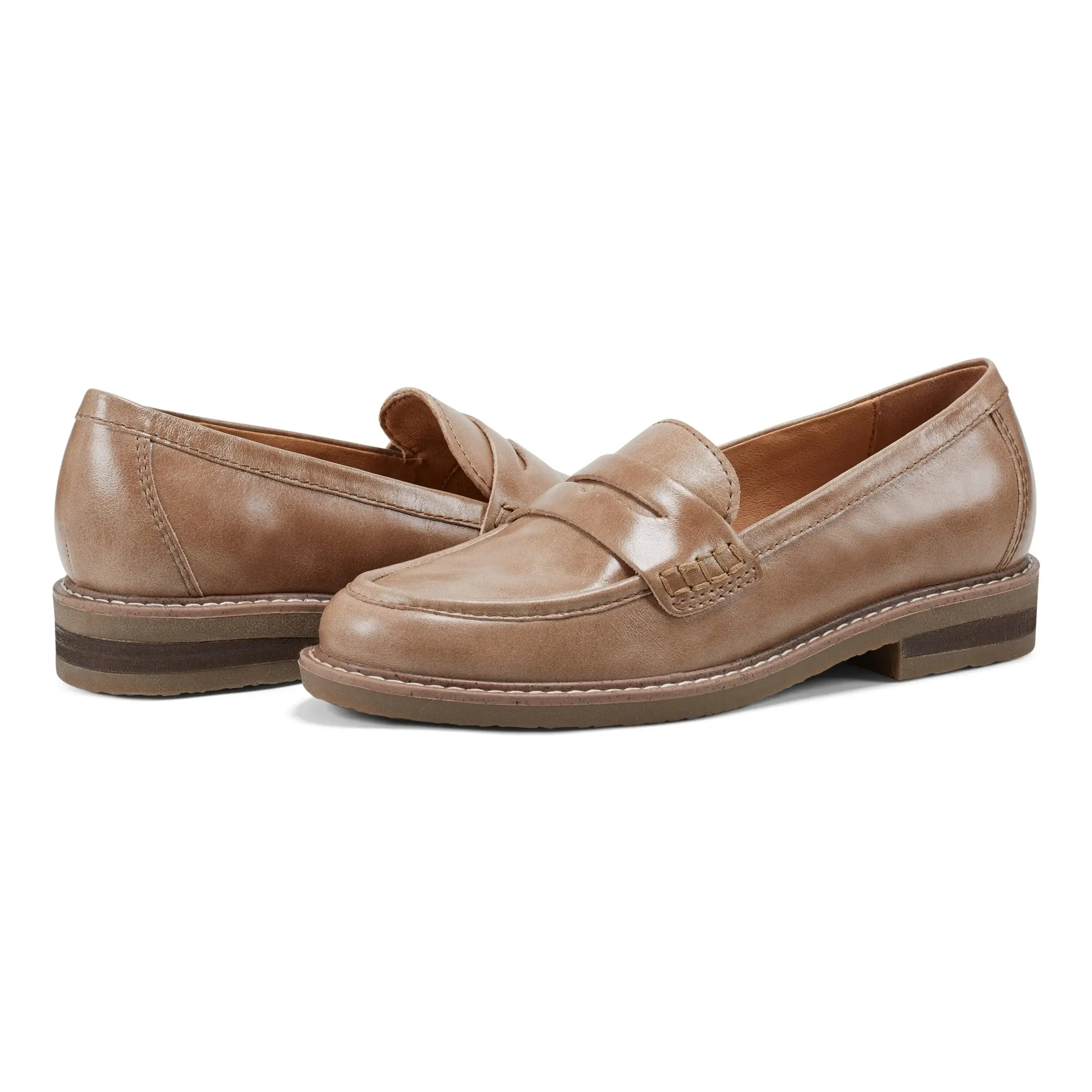 Javas Round Toe Casual Slip-on Penny Loafers