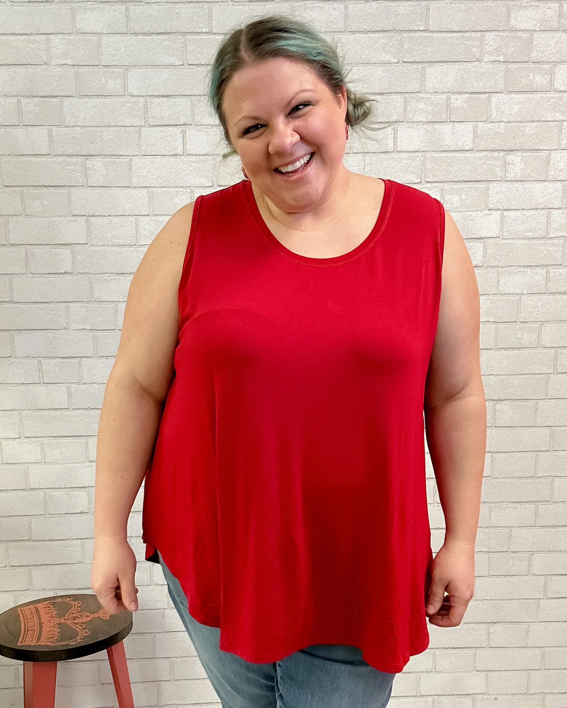 Jazz Bamboo Tank in Lipstick