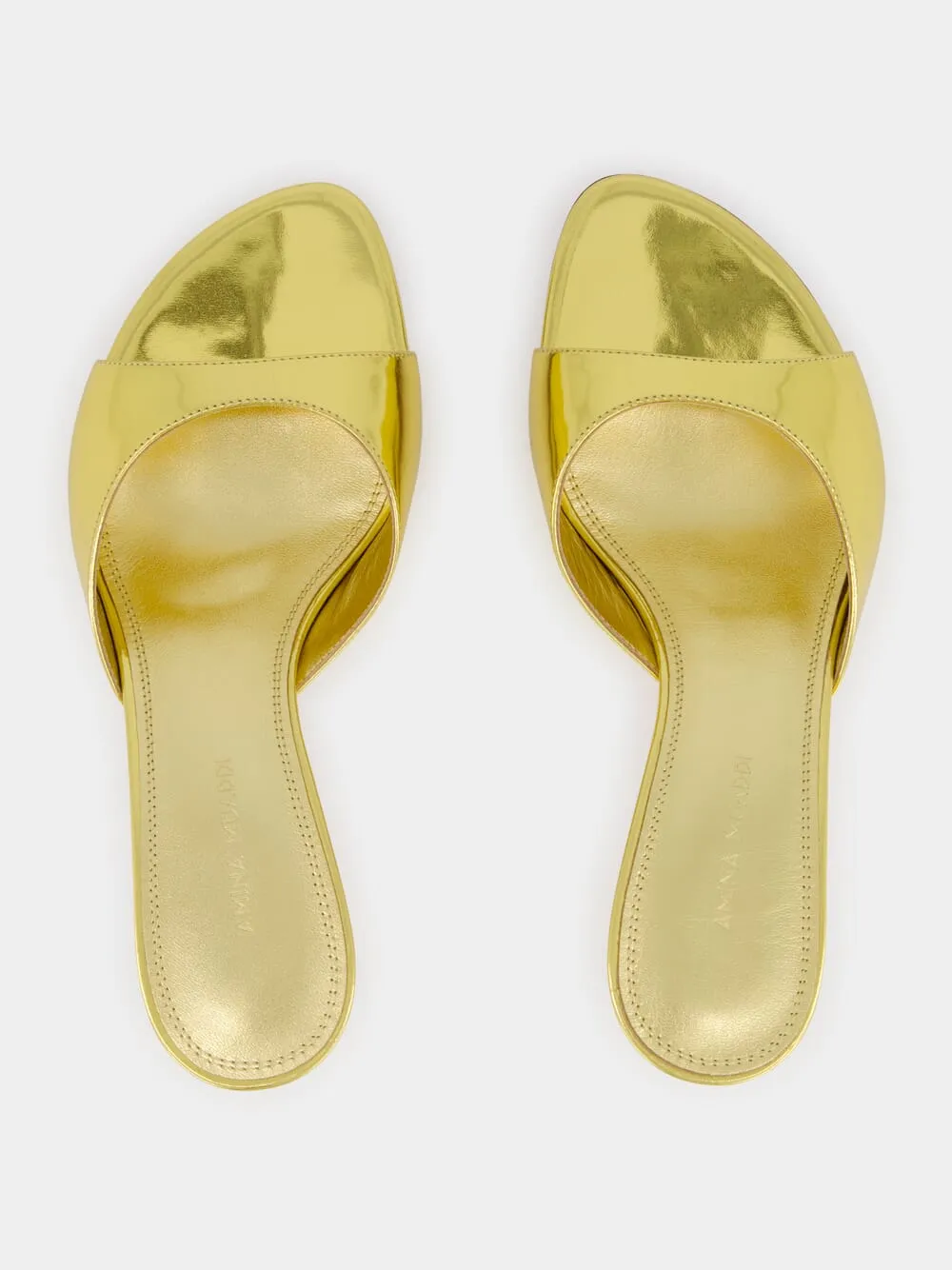 Jeanne Gold Mirror 60mm Slippers