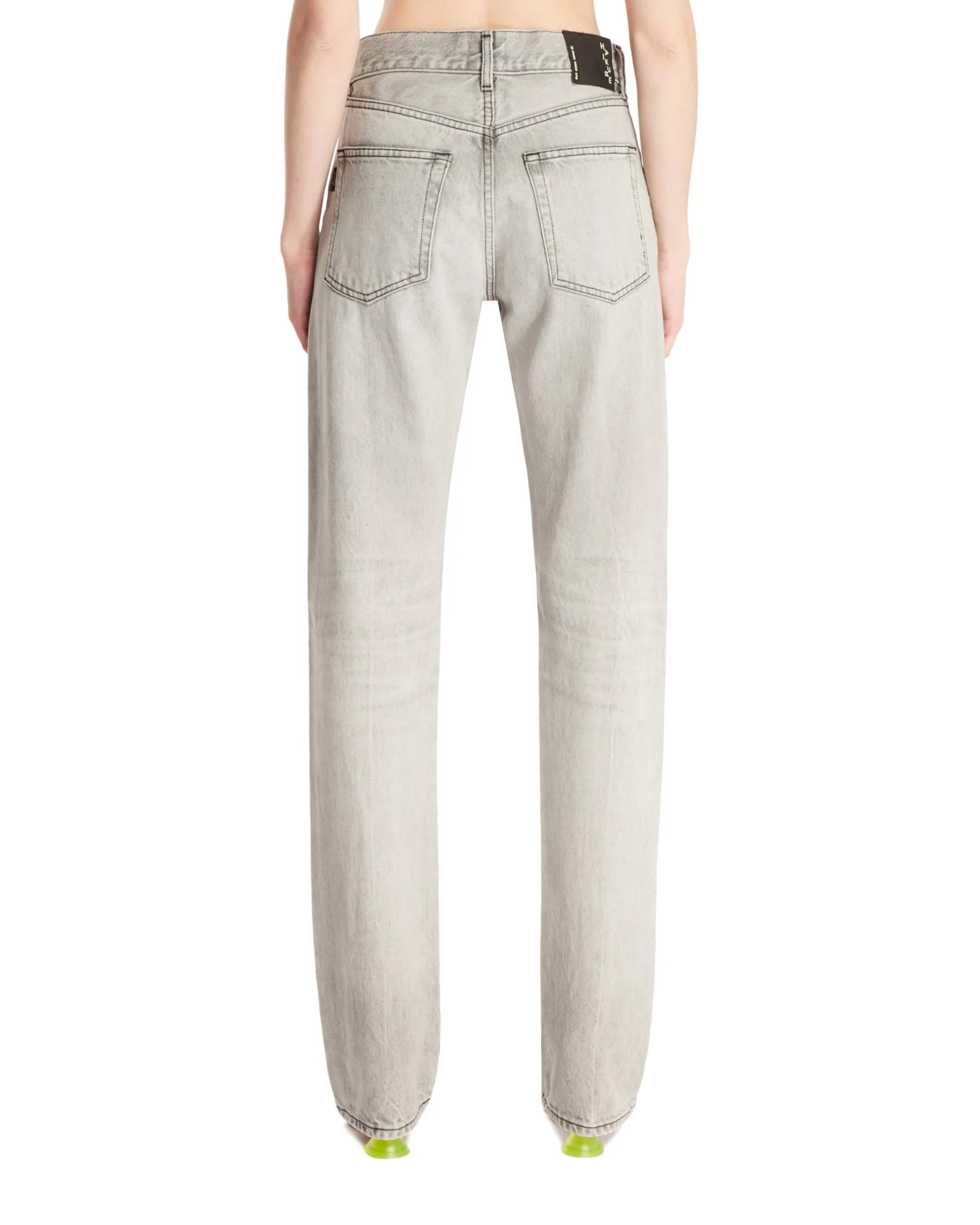 Jeans Grigi A Gamba Dritta