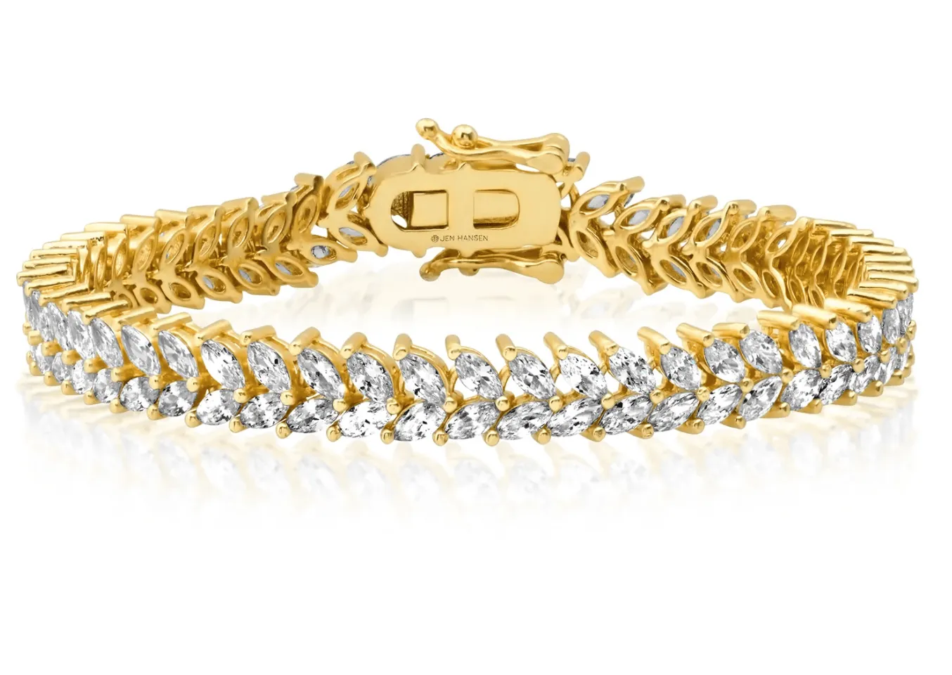 Jen Hansen Marquise CZ Tennis Bracelet in Gold