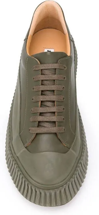 Jil Sander flatform low-top sneakers Green