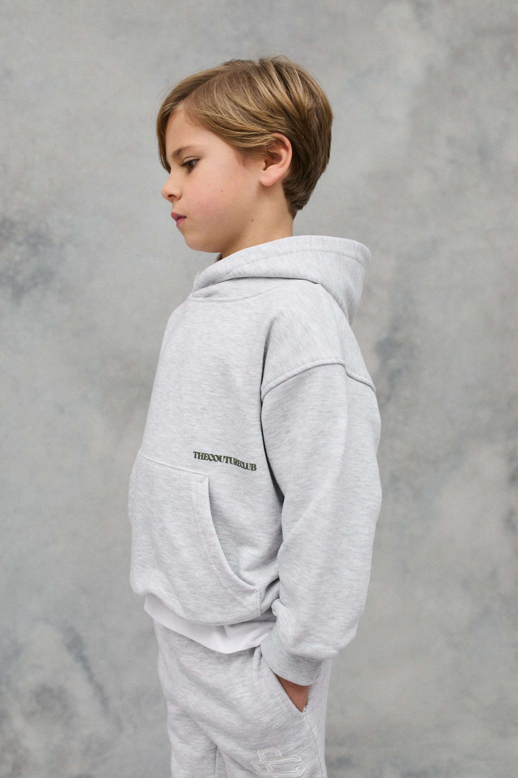 JNR DESIGN DEPARTMENT GRAPHIC HOODIE - GREY MARL