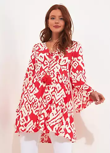 Joe Browns Two-Colour Print V-Neck Tunic | Grattan
