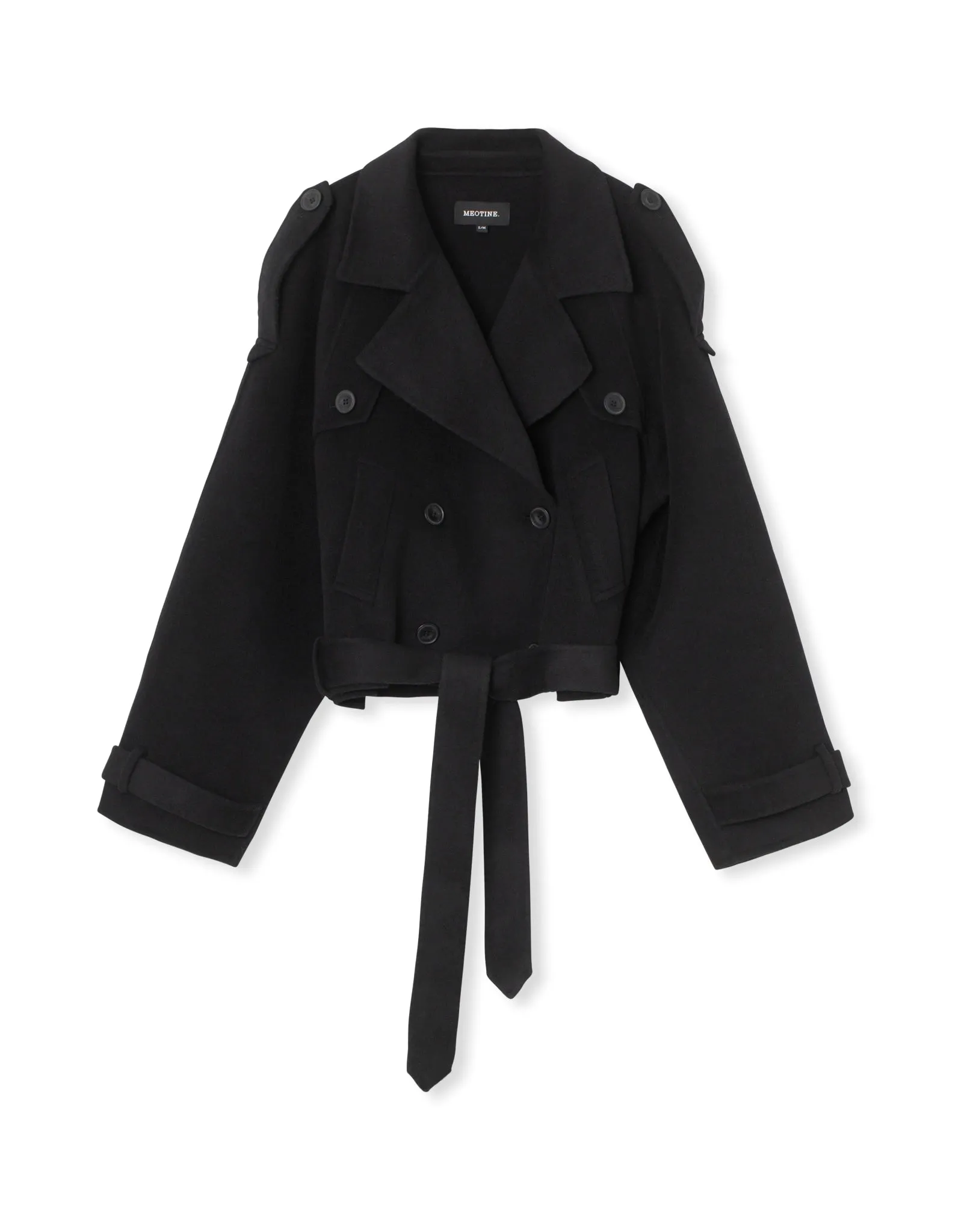 JOHN TRENCH JACKET - WOOL - BLACK