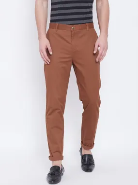 JUMP USA Men Brown Casual Slim Fit Trousers