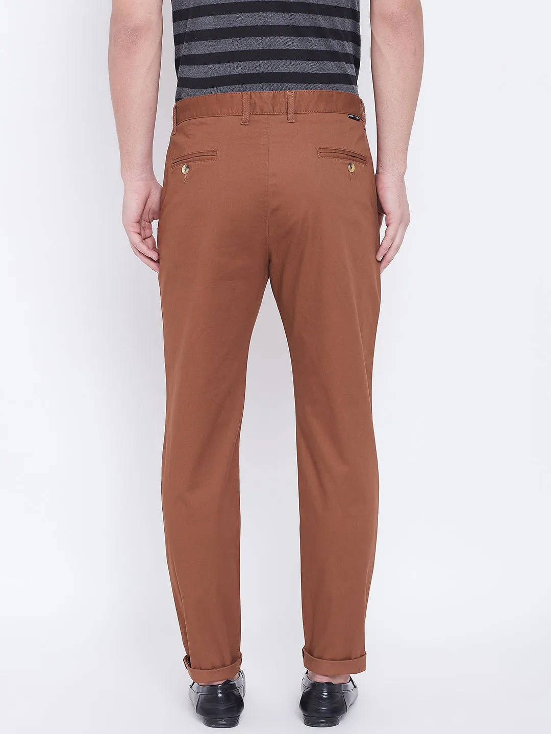 JUMP USA Men Brown Casual Slim Fit Trousers