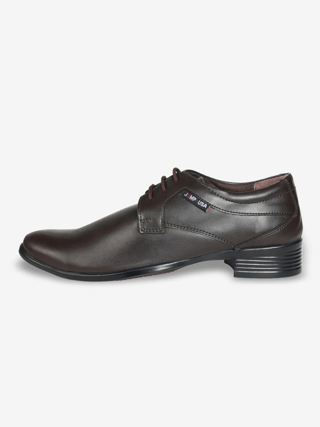 JUMP USA Men's Brown Leather Formal Derbys