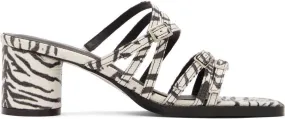 Justine Clenquet Black & White Jane Sandals