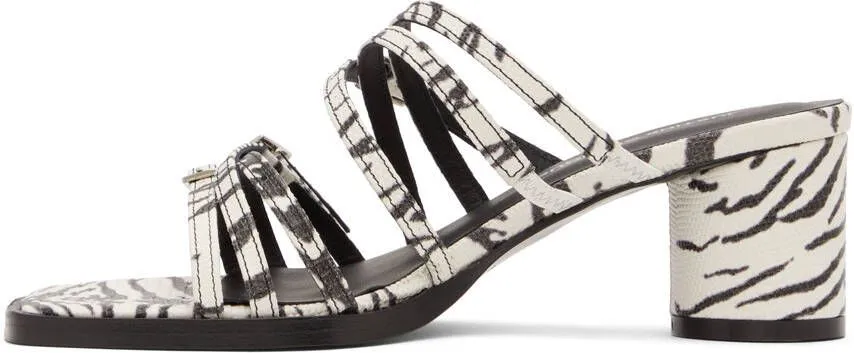 Justine Clenquet Black & White Jane Sandals