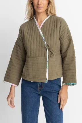 Jyoti Quilted Jacket Olive