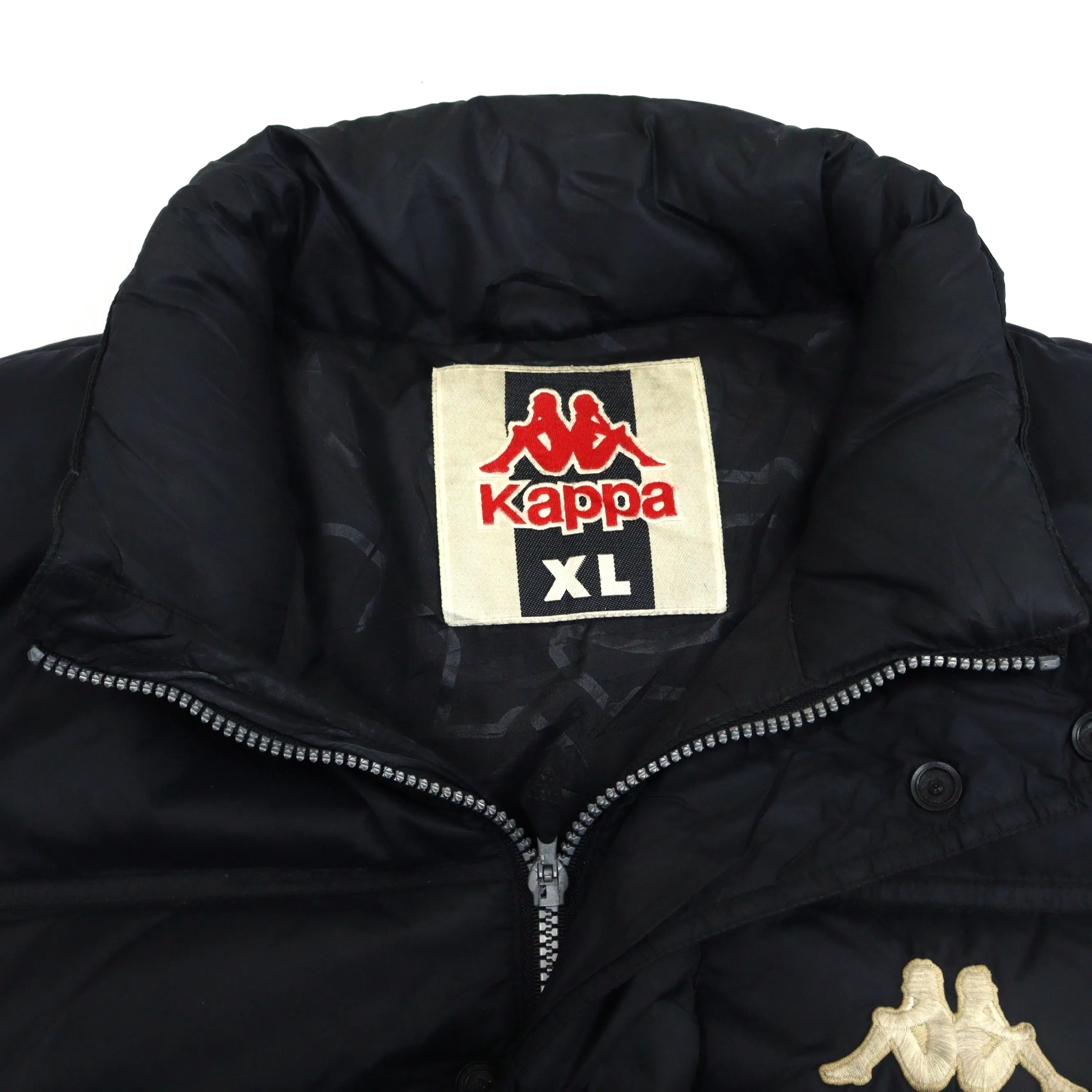 Kappa Black Puffer Jacket Vintage 90's