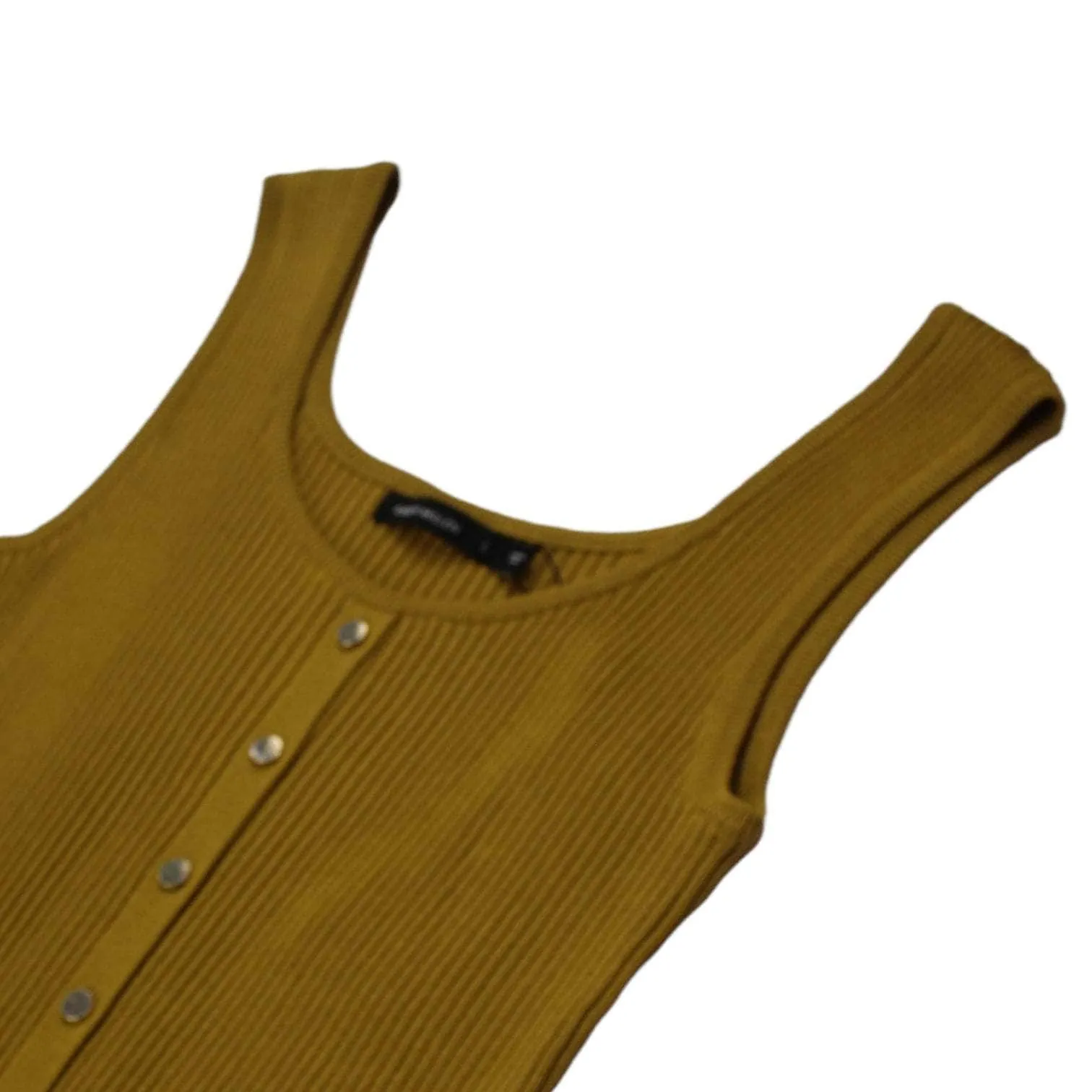 Karen Millen Mustard Skinny Rib Vest