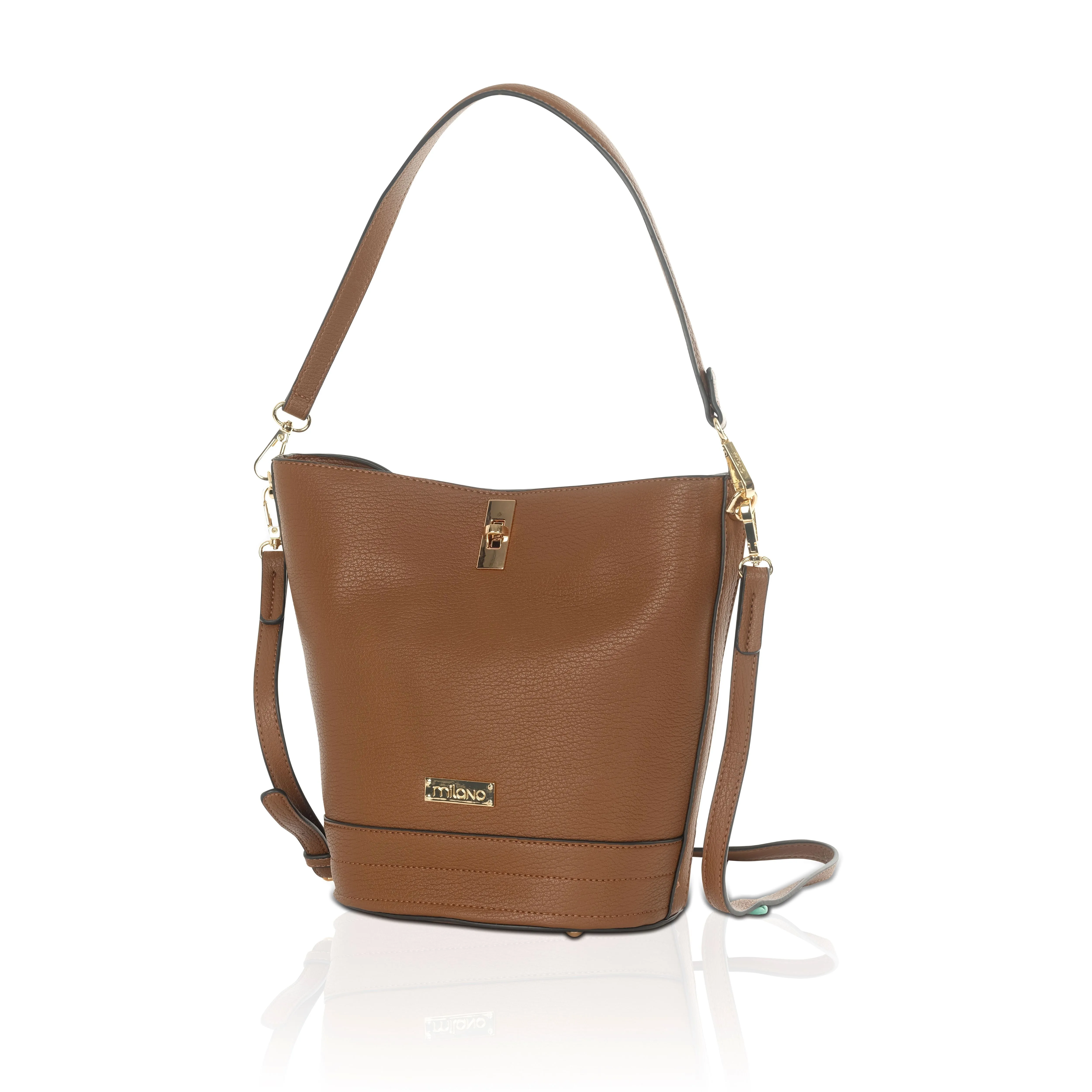 KATTIE BUCKET BAG- BROWN