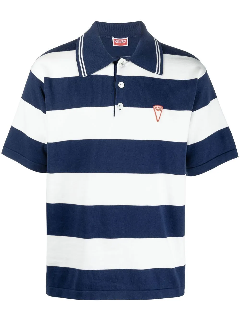 Kenzo    Kenzo Striped Cotton Polo Shirt