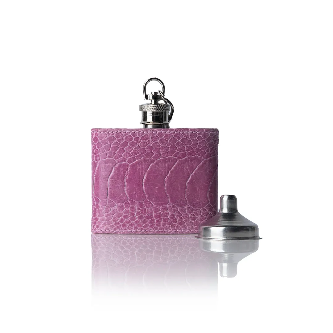 Key Chain Flask, 2 Oz, Pink O.L.