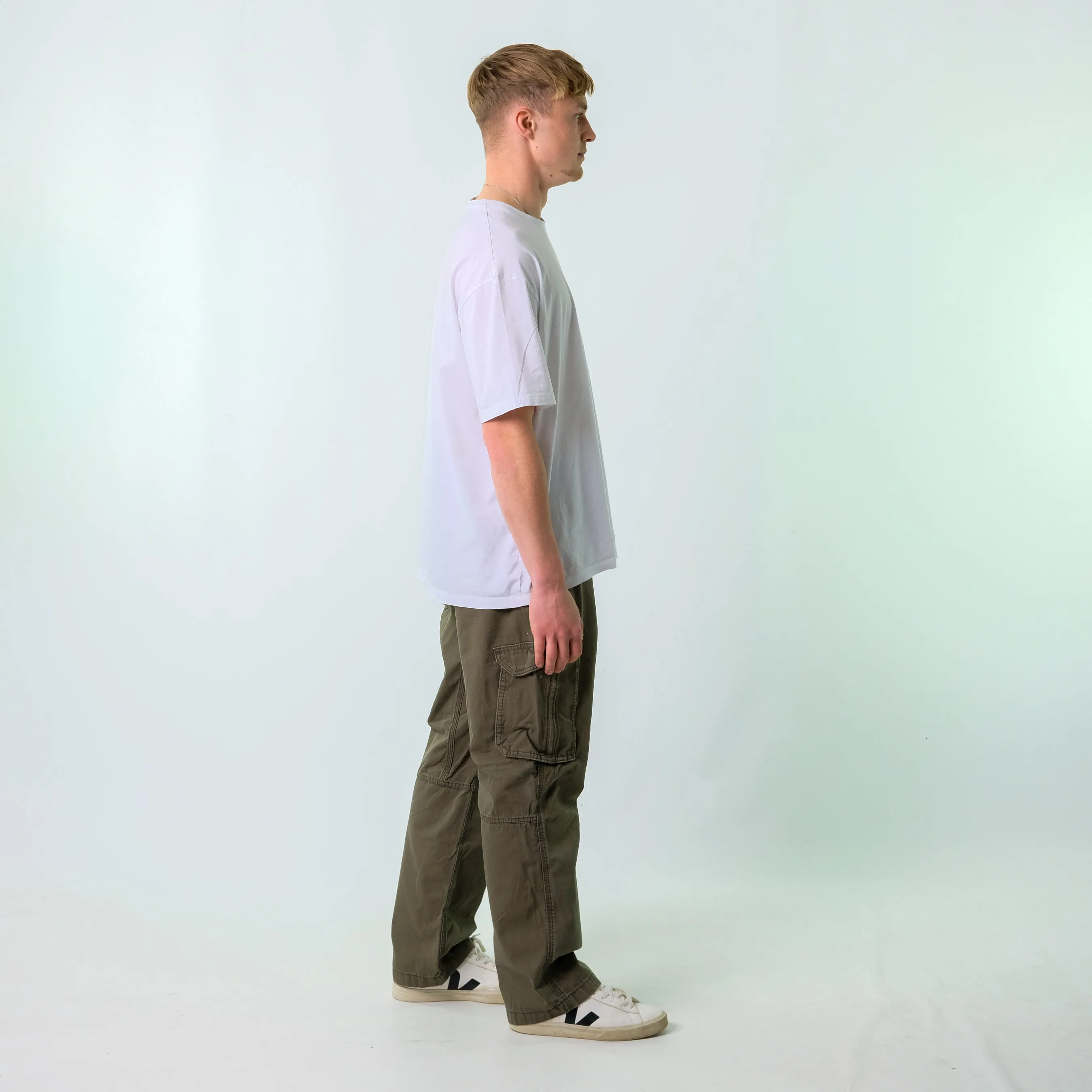 Khaki Green y2ks Carhartt relaxed fit Woven Cargo Pants Baggy Pants (38x32)