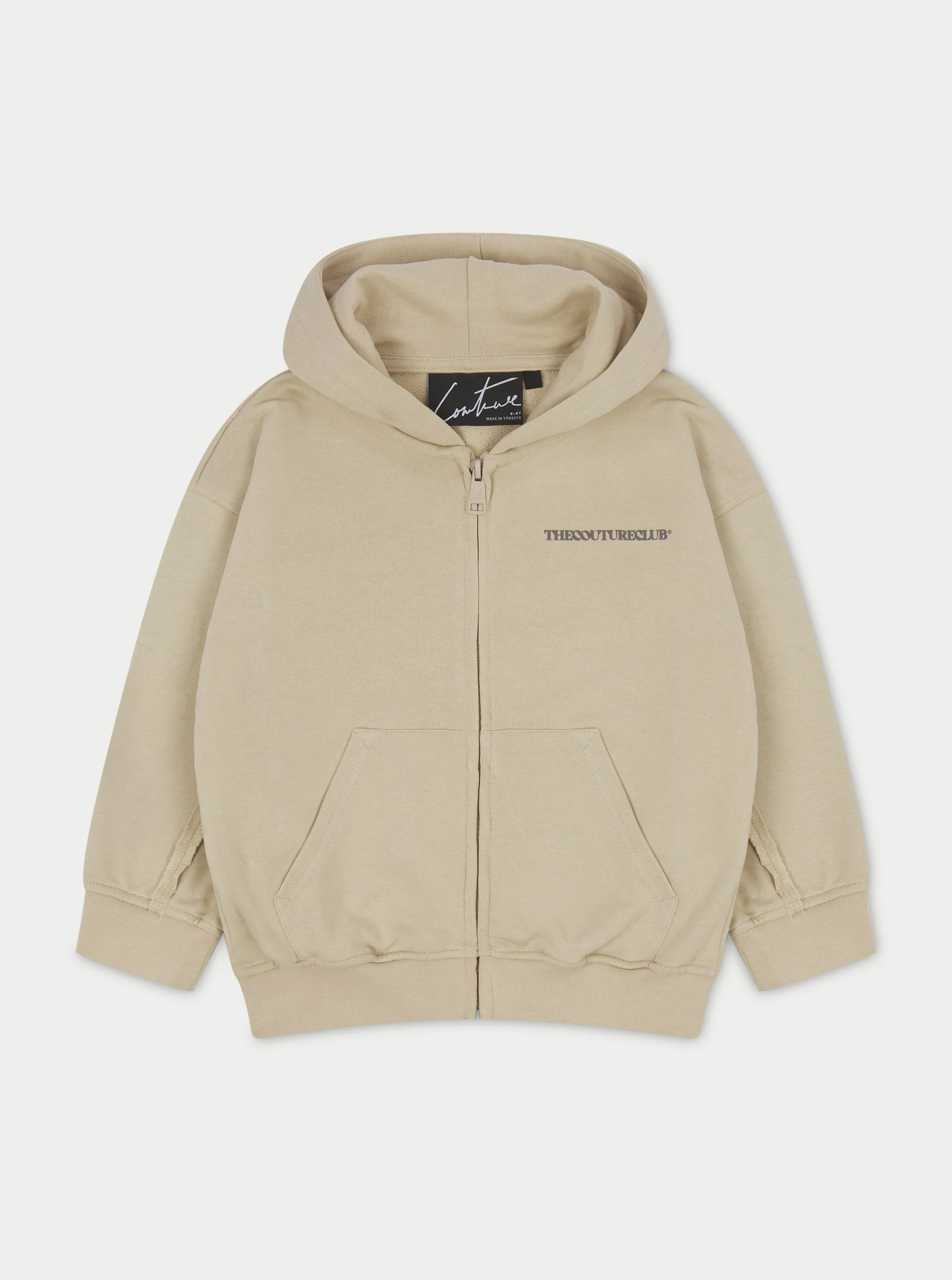 KIDS RAW SEAM MEMBERS ONLY HOODIE - BEIGE