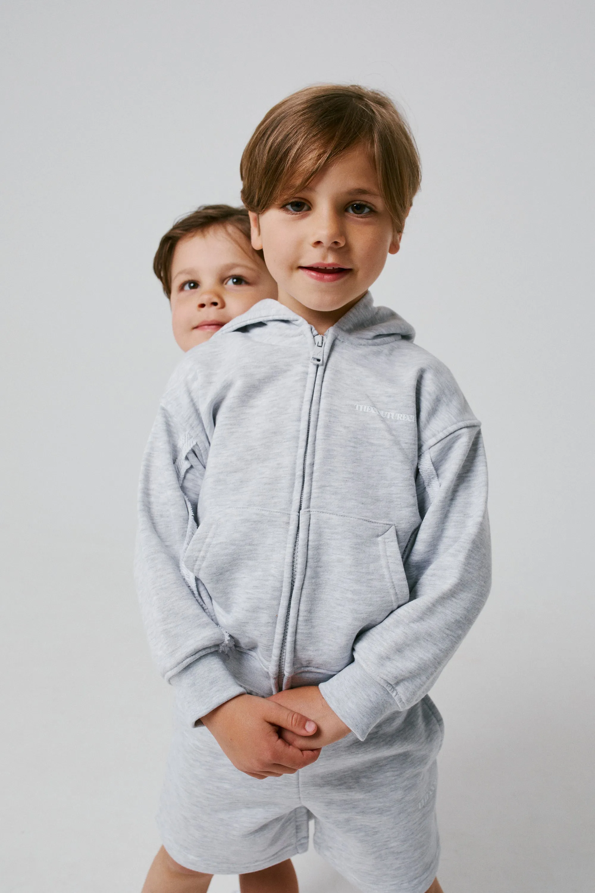 KIDS RAW SEAM MEMBERS ONLY HOODIE - GREY MARL