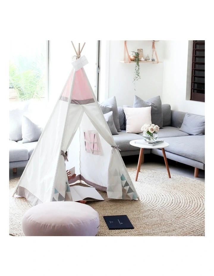 Kids Teepee Play Tent Blush Sky