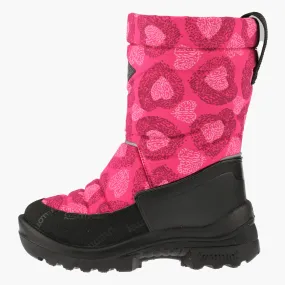 Kids winter boots Putkivarsi, Pink Heart