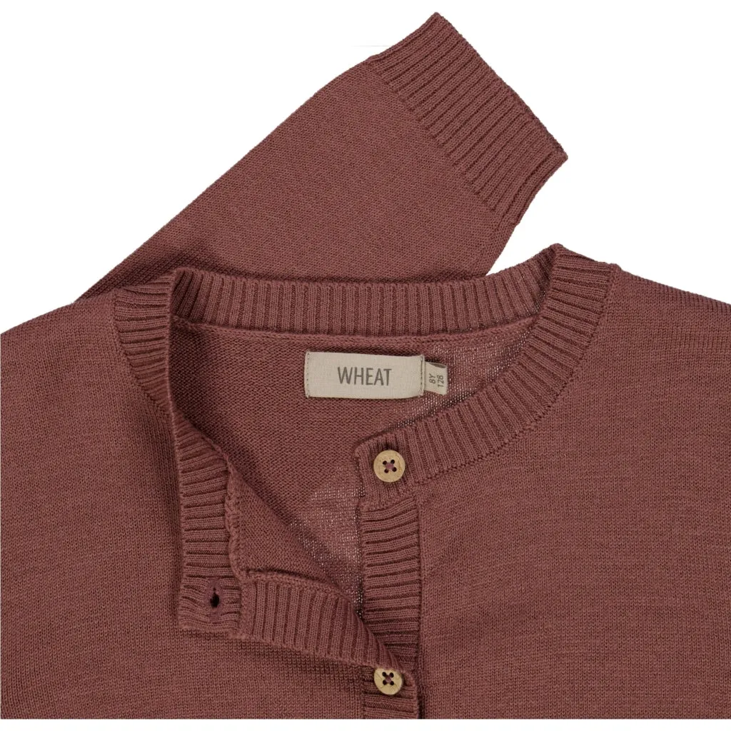 Knit Cardigan Skye - rose brown