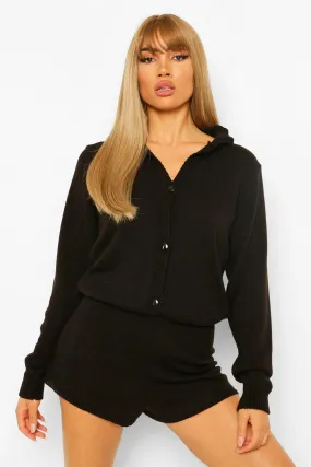 Knitted Slouchy Long Sleeve Romper