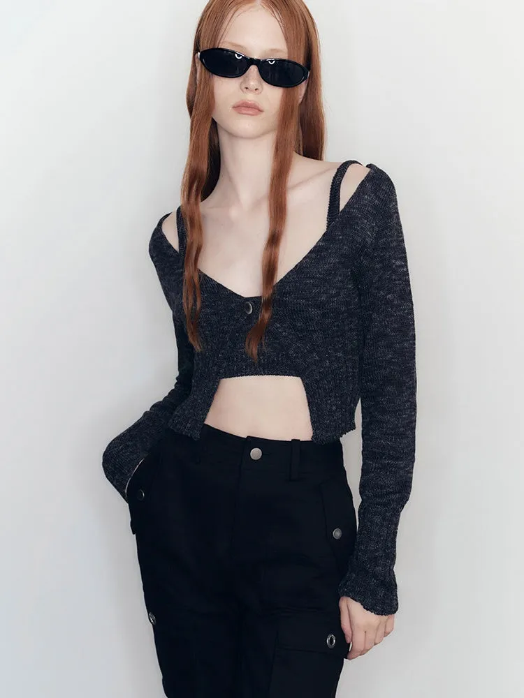 Knitting Camisole ＆ Cropped Cardigan Set-up