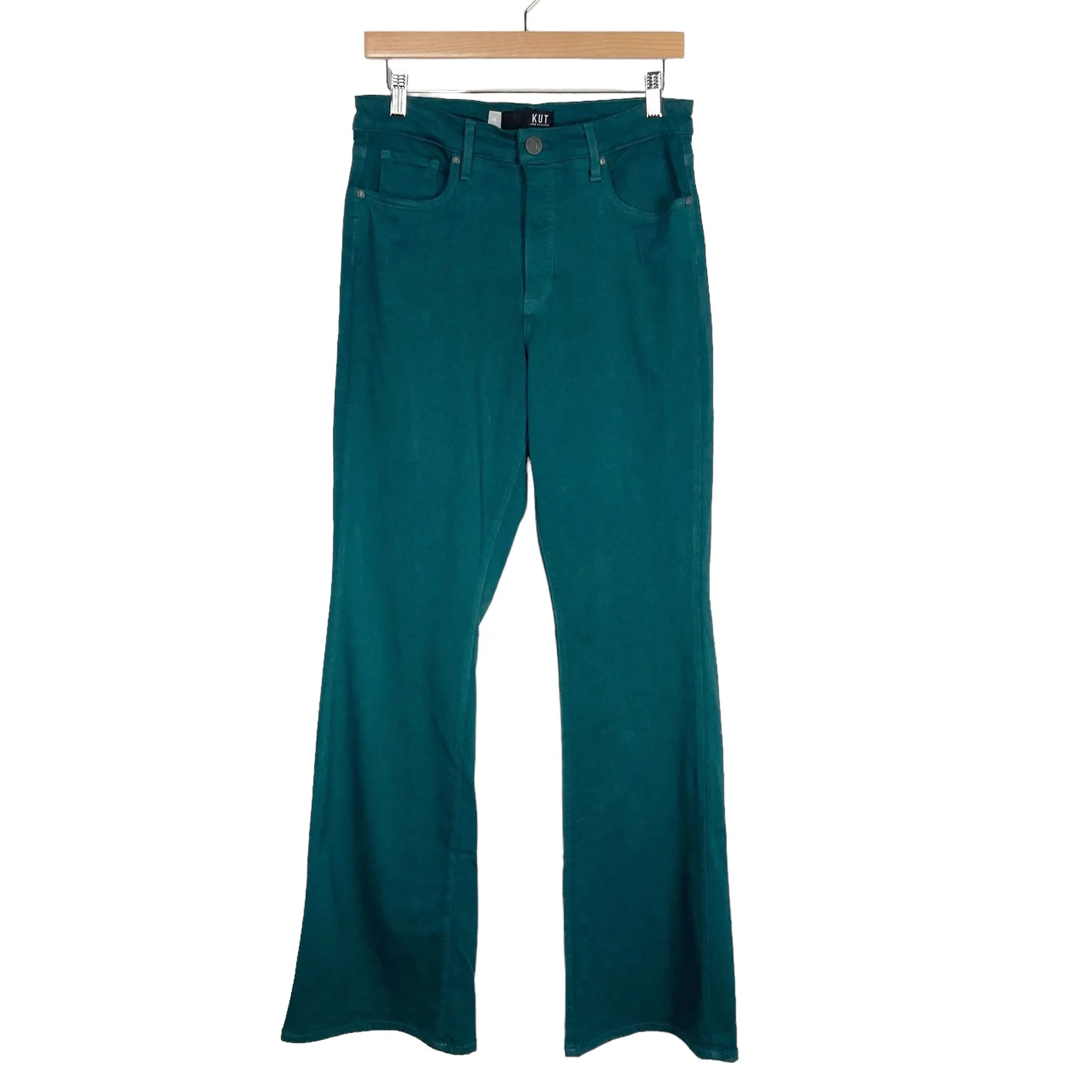 Kut from the Kloth Green Ana High Rise Fab Ab Jeans- Size 10 (Inseam 33)