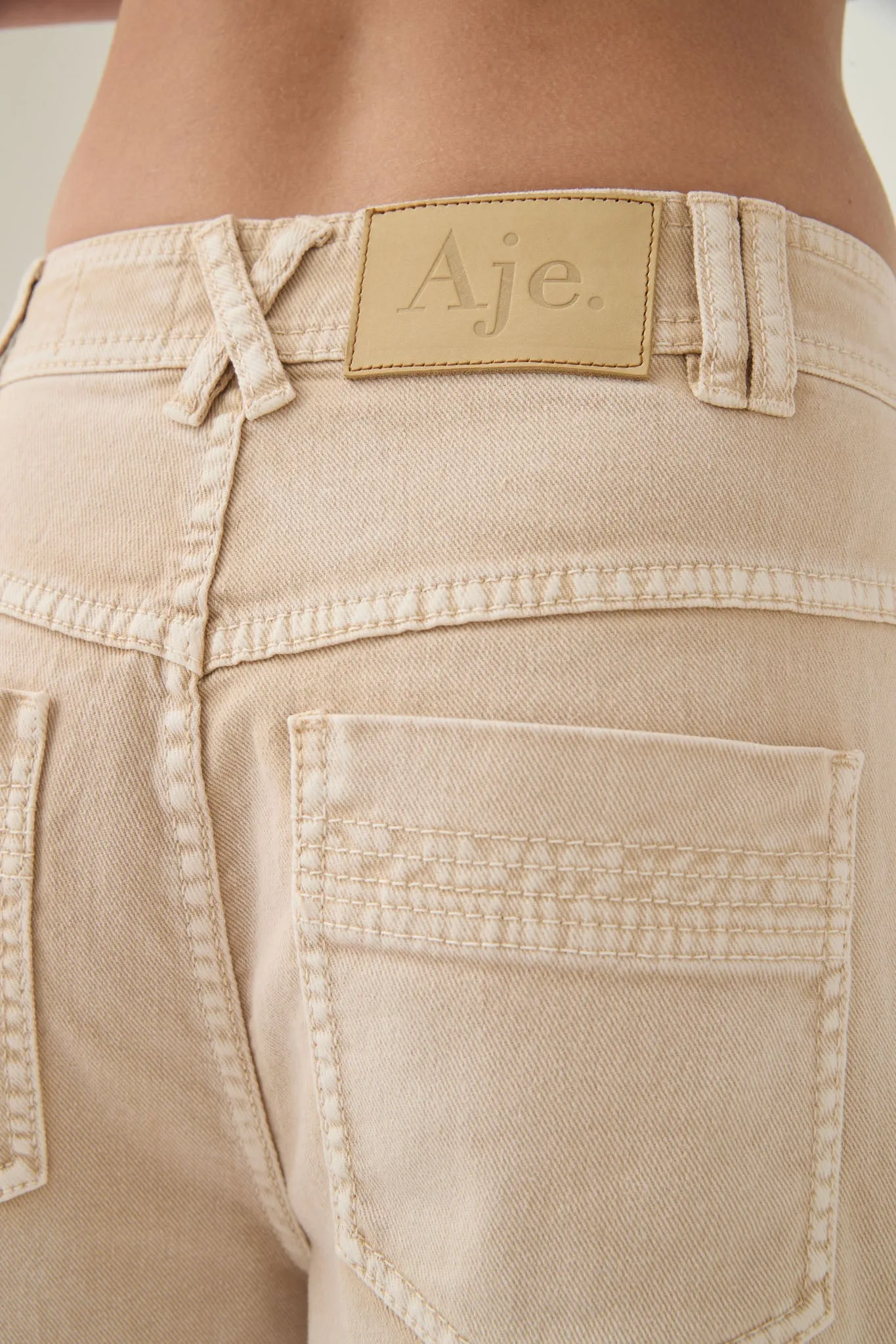 Kya Contrast Wide Leg Jeans