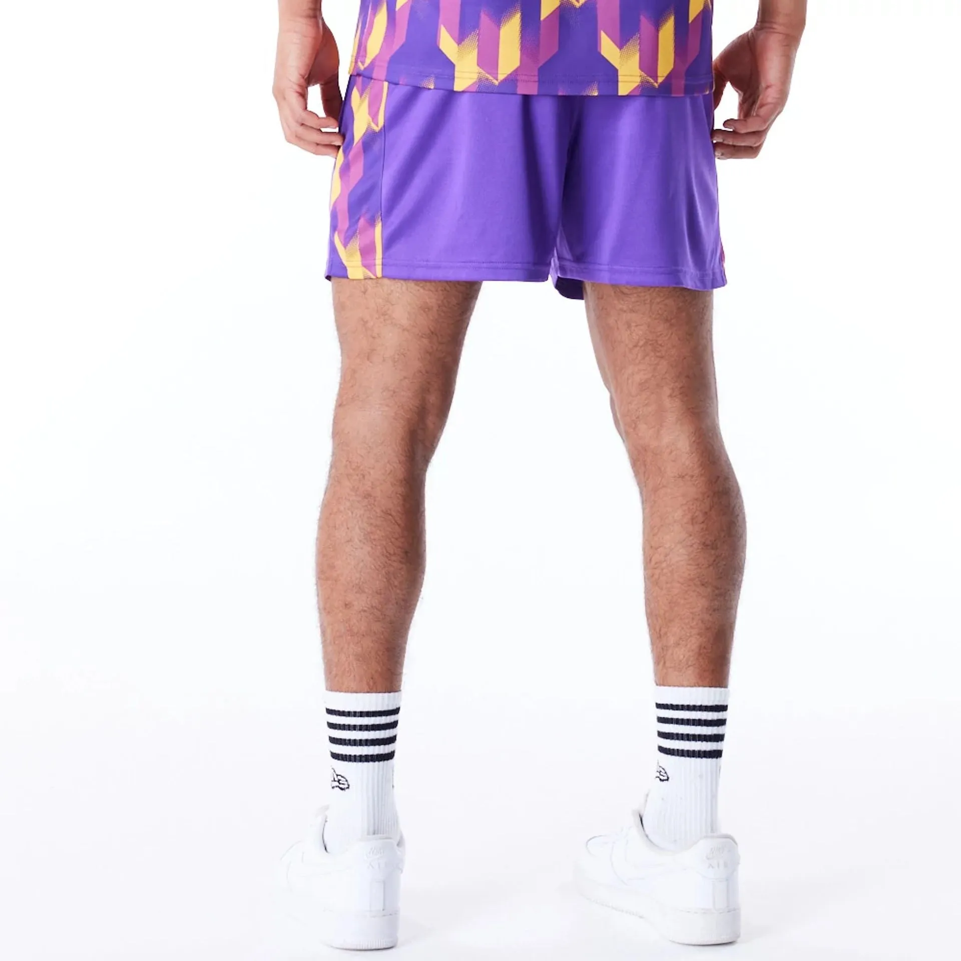 LA Lakers NBA Soccer Purple Short Shorts
