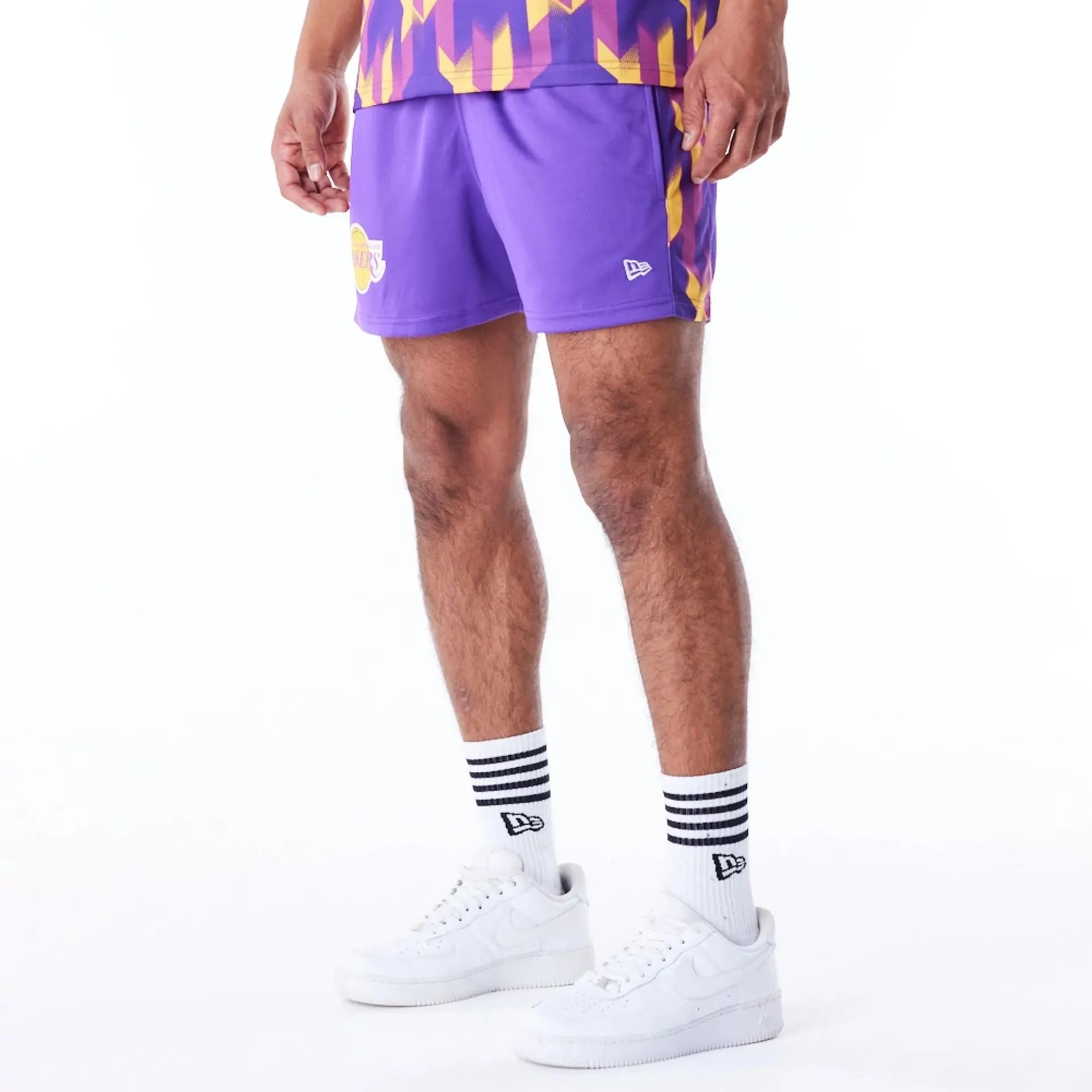 LA Lakers NBA Soccer Purple Short Shorts