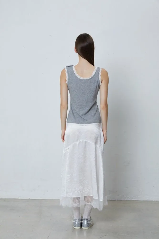 Lace Bottoming Knitted Tank Top-