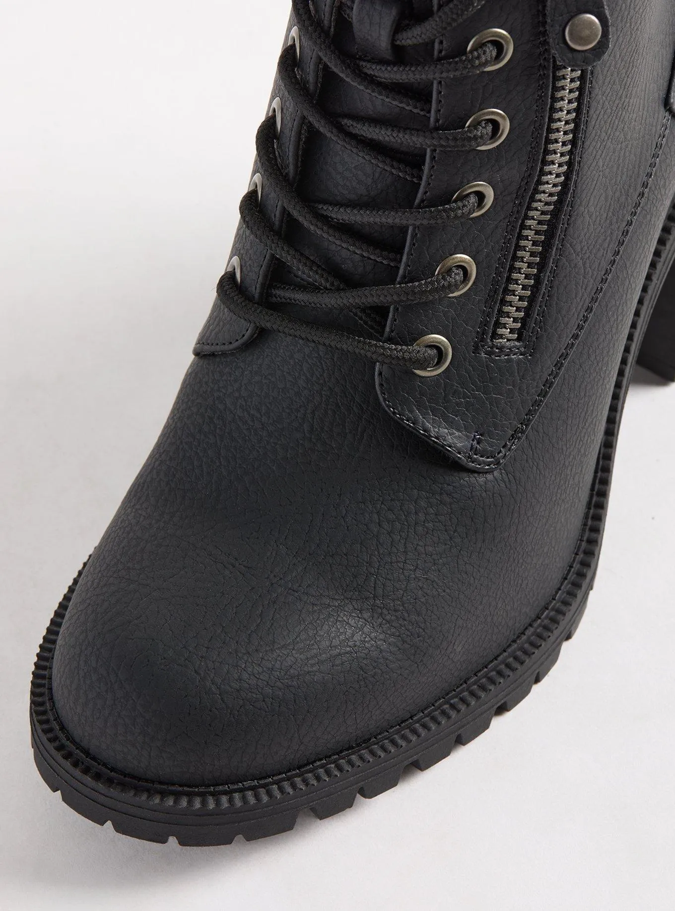 Lace Up Heeled Hiker Boot (WW)