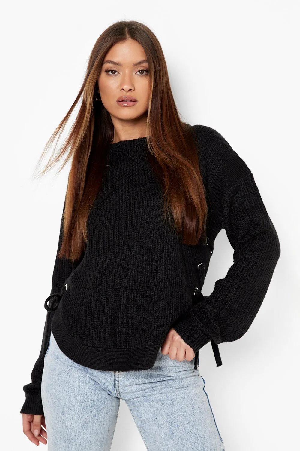 Lace Up Side Sweater