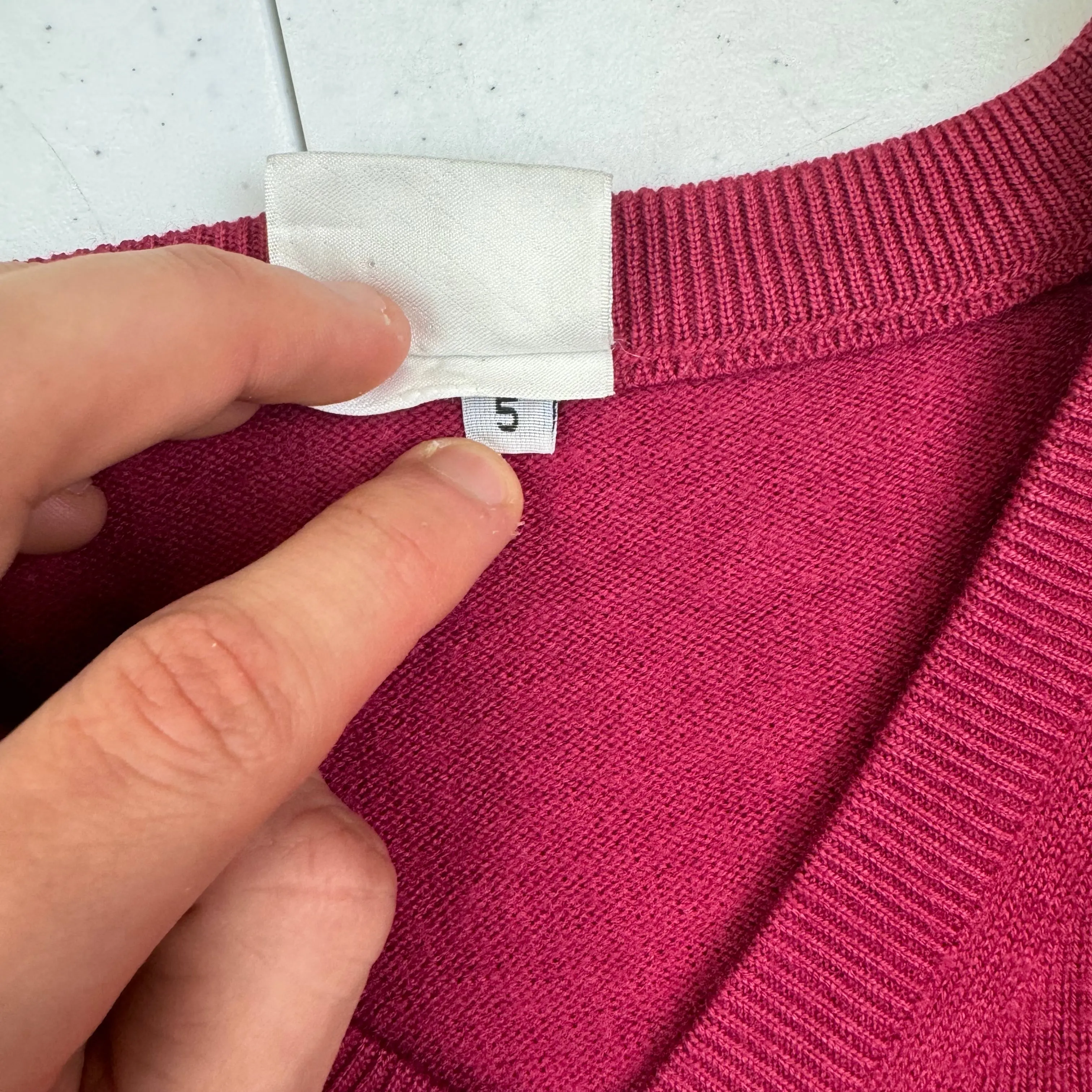 Lacoste V-Neck Knitwear Pink