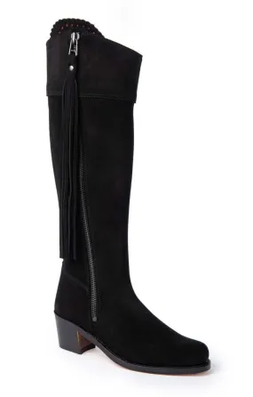 Ladies Extra Fit Suede Riding Boot