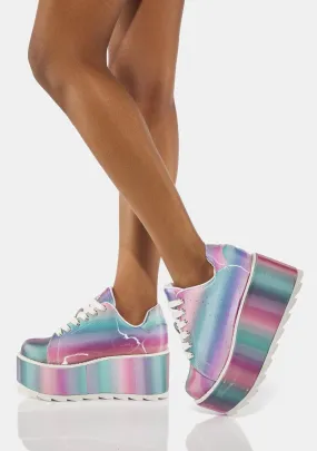 Lala Prizmatiq Pastel Platform Sneakers-