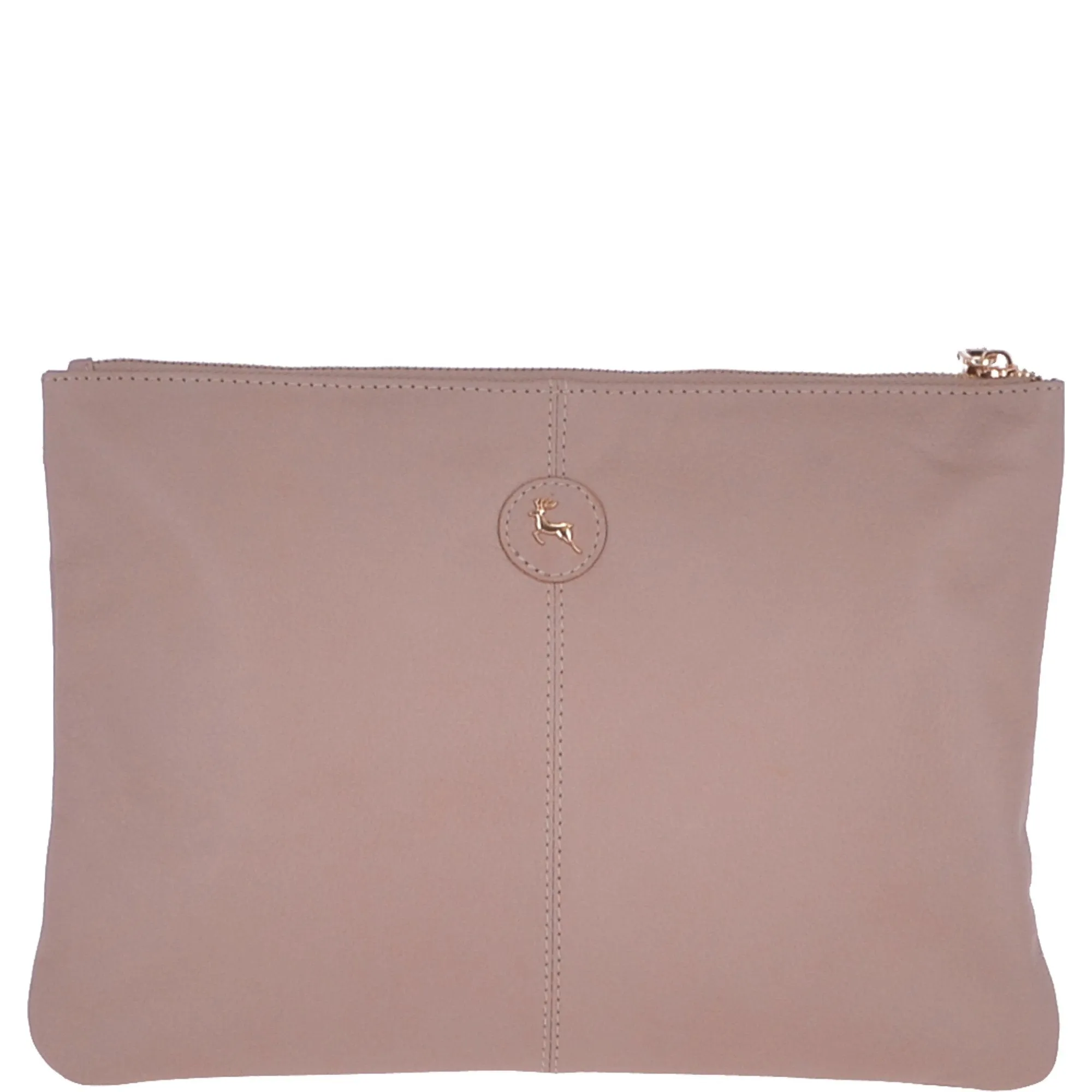 Large Padded Leather Pouch Bag Mushroom – 62093