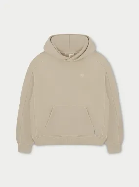 LAUNDERED CLASSICS SEAM DETAIL HOODIE - BEIGE