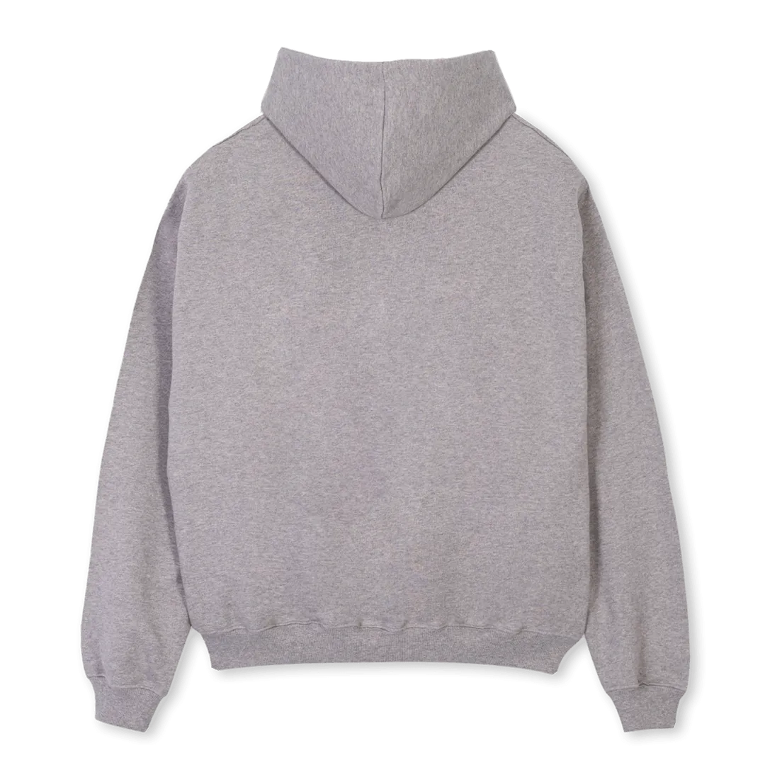 LC DOUBLE FRONT GREY Grey Marl Oversized Hoodie.