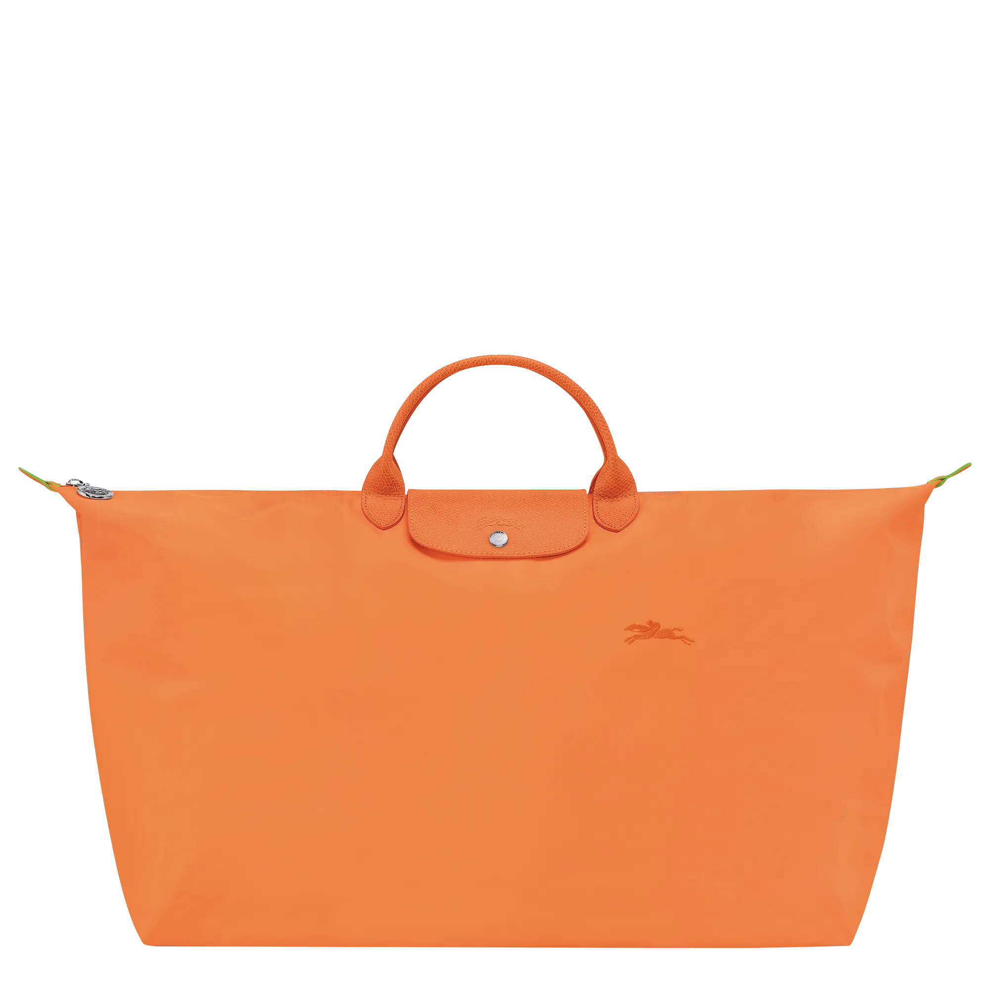 Le Pliage Green M Travel bag Orange - Recycled canvas
