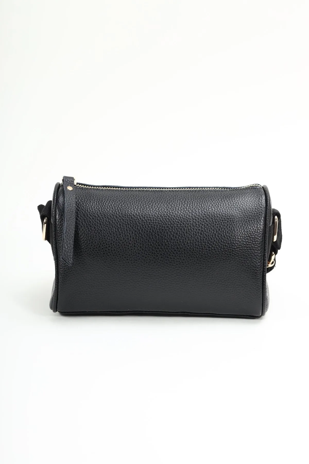Leather Crossbody in Black