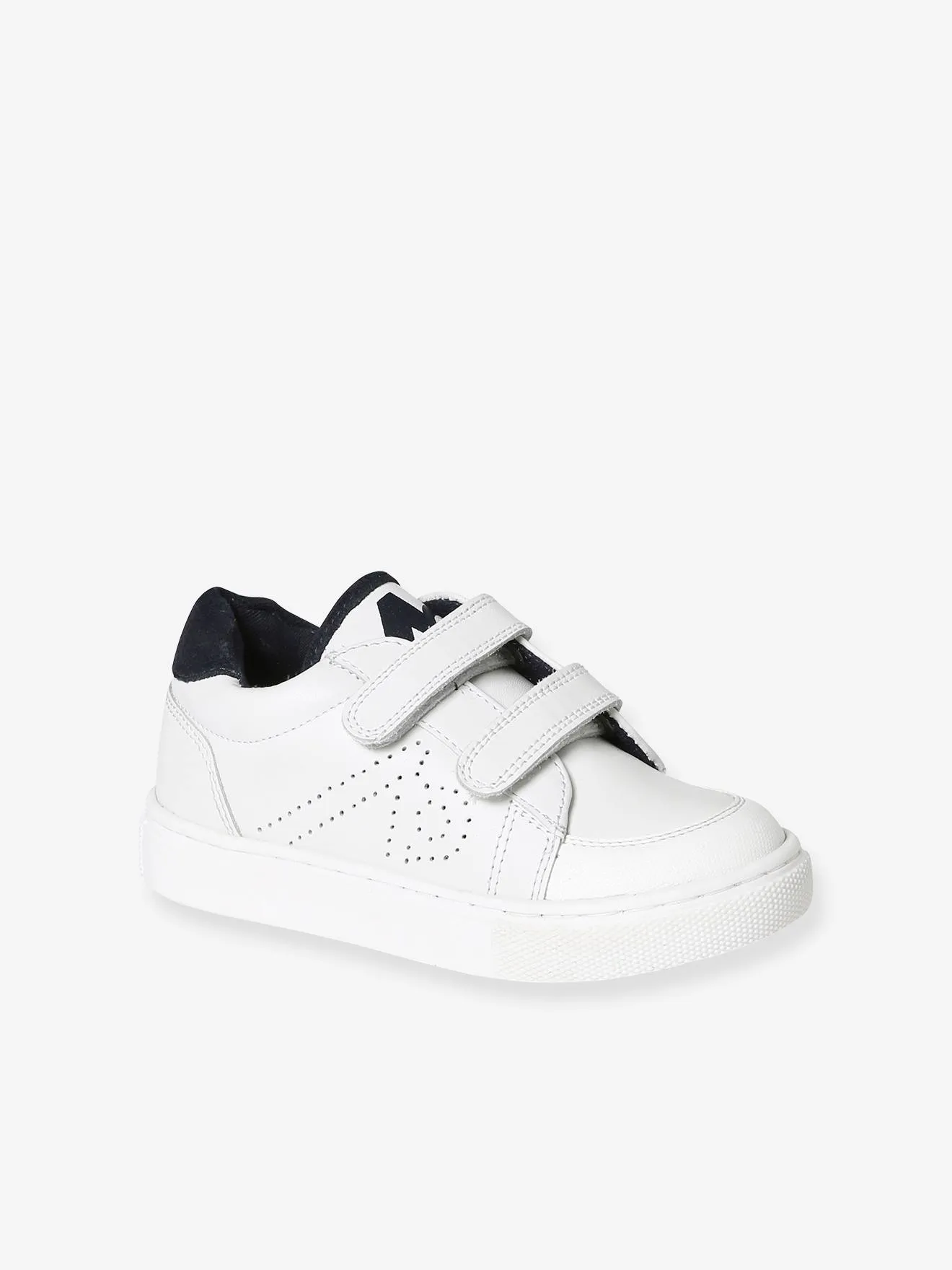Leather Trainers for Children - navy blue